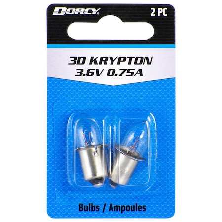 DORCY 3D Krypton Flashlight Bulb 3.6 V Bayonet Base 41-1661